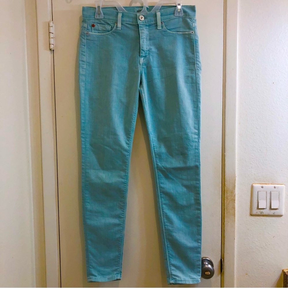 Hudson Nico Super Skinny Mid-Rise Jeans 5 Pocket Very Stretchy Baby Blue Size 27